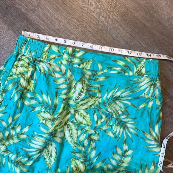 C&C California Tropical Foliage Linen Maxi Skirt Side Slits size L - Picture 13 of 15